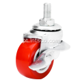 Luz Duty Red PVC Freio Threwed Haste Casters